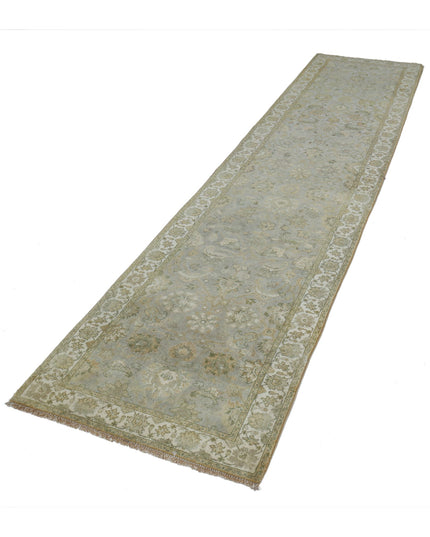 Ziegler 2' 8" X 11' 8" Hand Knotted Wool Rug 2' 8" X 11' 8" (81 X 356) / Grey / Wool