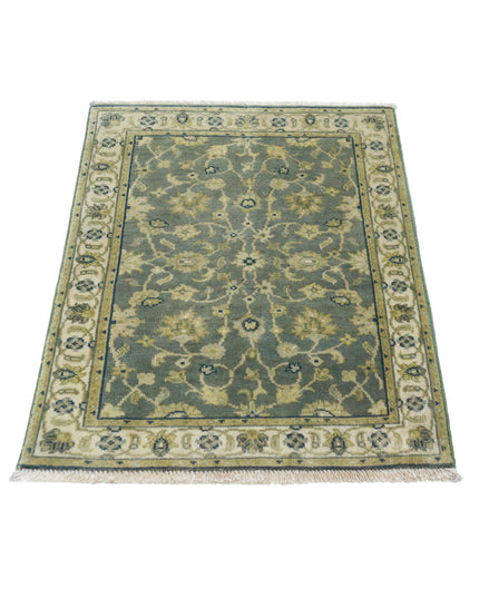 Ziegler 1' 11" X 2' 10" Hand Knotted Wool Rug 1' 11" X 2' 10" (59 X 86) / Green / Wool