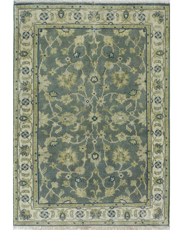 Ziegler 1' 11" X 2' 10" Hand Knotted Wool Rug 1' 11" X 2' 10" (59 X 86) / Green / Wool