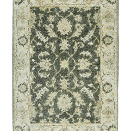 Ziegler 2' 0" X 2' 10" Hand Knotted Wool Rug 2' 0" X 2' 10" (61 X 86) / Green / Wool