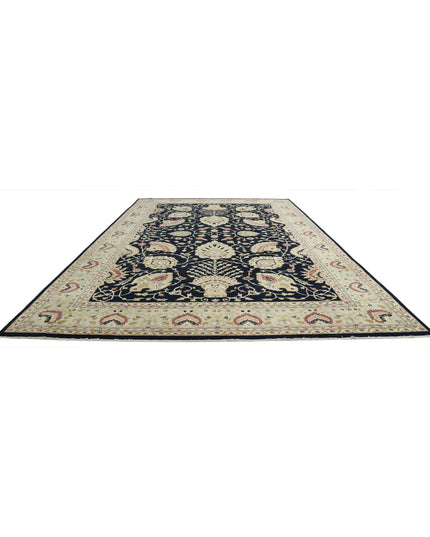 Ziegler 11' 9" X 17' 8" Hand Knotted Wool Rug 11' 9" X 17' 8" (358 X 539) / Blue / Wool