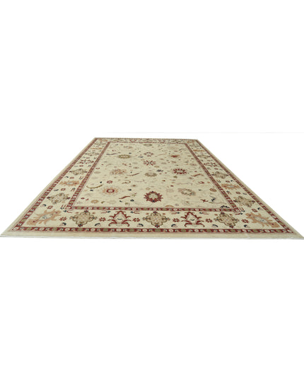 Ziegler 11' 7" X 17' 7" Hand Knotted Wool Rug 11' 7" X 17' 7" (353 X 536) / Ivory / Wool