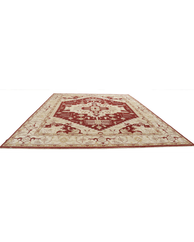 Ziegler 11' 8" X 14' 11" Hand Knotted Wool Rug 11' 8" X 14' 11" (356 X 455) / Rust / Wool