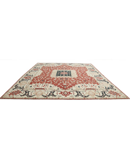Ziegler 11' 11" X 14' 8" Hand Knotted Wool Rug 11' 11" X 14' 8" (363 X 447) / Pink / Wool