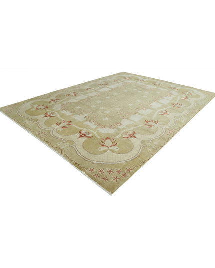 Ziegler 9' 1" X 12' 1" Hand Knotted Wool Rug 9' 1" X 12' 1" (277 X 368) / Green / Wool