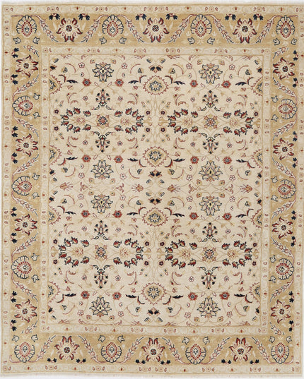 Ziegler 7' 9" X 9' 5" Hand Knotted Wool Rug 7' 9" X 9' 5" (236 X 287) / Ivory / Wool