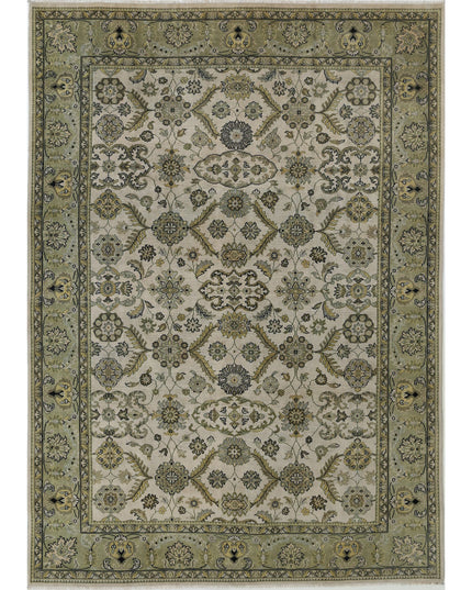 Ziegler 8' 7" X 12' 0" Hand Knotted Wool Rug 8' 7" X 12' 0" (262 X 366) / Ivory / Wool