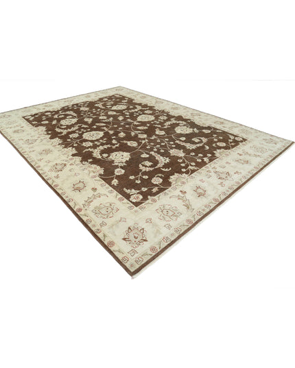 Ziegler 8' 8" X 11' 1" Hand Knotted Wool Rug 8' 8" X 11' 1" (264 X 338) / Brown / Wool