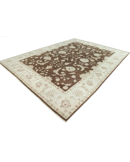 Ziegler 8' 8" X 11' 1" Hand Knotted Wool Rug 8' 8" X 11' 1" (264 X 338) / Brown / Wool