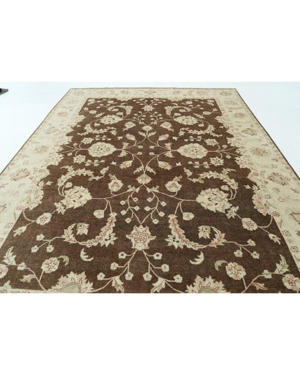 Ziegler 8' 8" X 11' 1" Hand Knotted Wool Rug 8' 8" X 11' 1" (264 X 338) / Brown / Wool