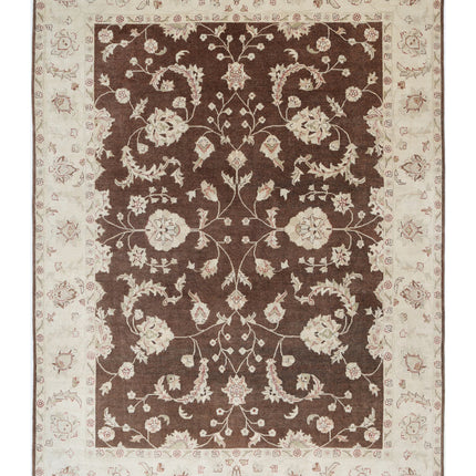 Ziegler 8' 8" X 11' 1" Hand Knotted Wool Rug 8' 8" X 11' 1" (264 X 338) / Brown / Wool