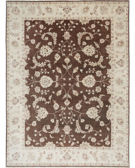 Ziegler 8' 8" X 11' 1" Hand Knotted Wool Rug 8' 8" X 11' 1" (264 X 338) / Brown / Wool