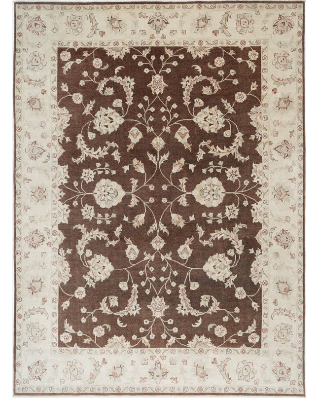 Ziegler 8' 8" X 11' 1" Hand Knotted Wool Rug 8' 8" X 11' 1" (264 X 338) / Brown / Wool