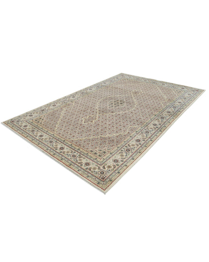 Ziegler 6' 5" X 9' 9" Hand Knotted Wool Rug 6' 5" X 9' 9" (196 X 297) / Ivory / Wool