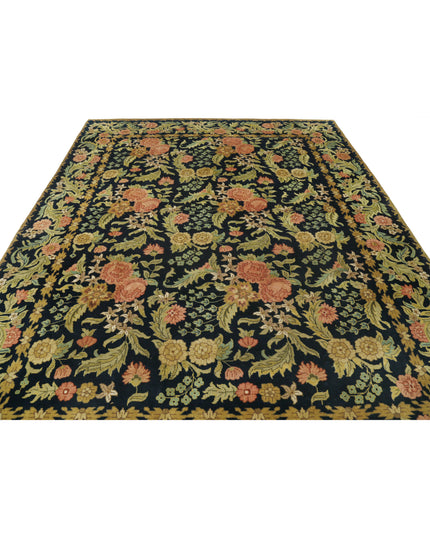 Ziegler 7' 10" X 9' 11" Hand Knotted Wool Rug 7' 10" X 9' 11" (239 X 302) / Black / Wool