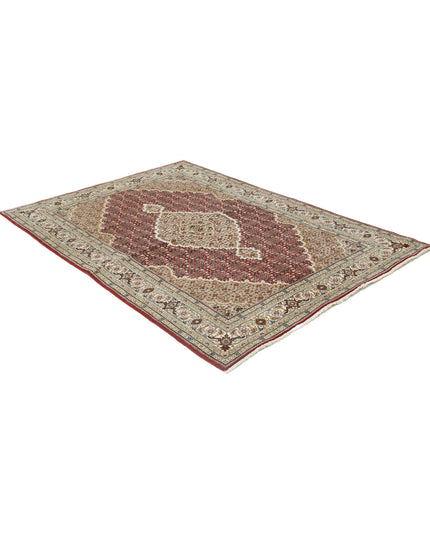 Ziegler 4' 8" X 6' 7" Hand Knotted Wool Rug 4' 8" X 6' 7" (142 X 201) / Red / Wool