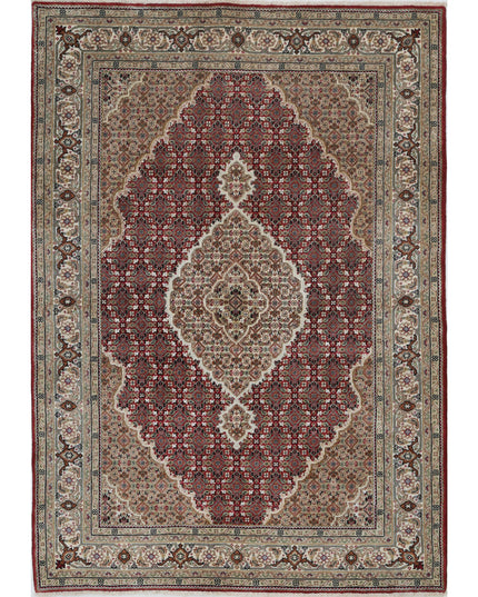 Ziegler 4' 8" X 6' 7" Hand Knotted Wool Rug 4' 8" X 6' 7" (142 X 201) / Red / Wool