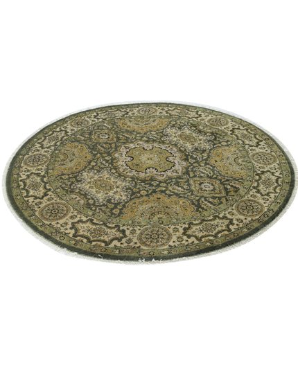 Ziegler 5' 9" X 5' 10" Hand Knotted Wool Rug 5' 9" X 5' 10" (175 X 178) / Green / Wool
