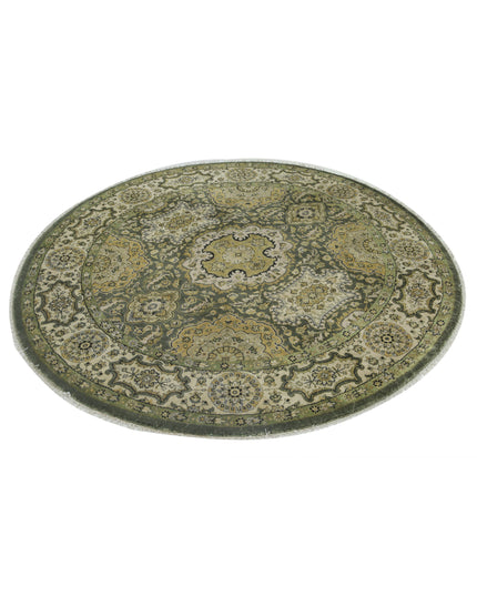 Ziegler 5' 9" X 5' 10" Hand Knotted Wool Rug 5' 9" X 5' 10" (175 X 178) / Green / Wool