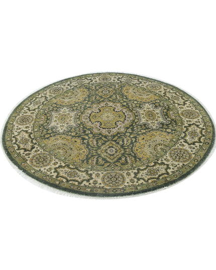 Ziegler 5' 9" X 5' 10" Hand Knotted Wool Rug 5' 9" X 5' 10" (175 X 178) / Green / Wool