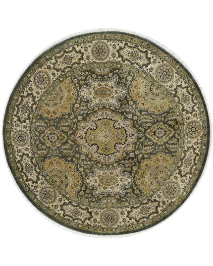 Ziegler 5' 9" X 5' 10" Hand Knotted Wool Rug 5' 9" X 5' 10" (175 X 178) / Green / Wool