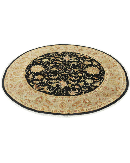 Ziegler 5' 10" X 5' 11" Hand Knotted Wool Rug 5' 10" X 5' 11" (178 X 180) / Black / Wool