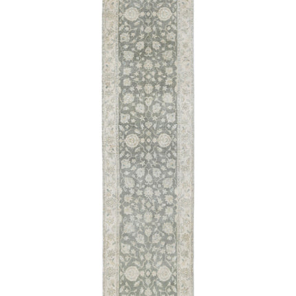 Ziegler 2' 7" X 9' 11" Hand Knotted Wool Rug 2' 7" X 9' 11" (79 X 302) / Grey / Wool