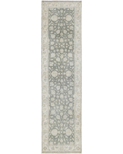 Ziegler 2' 7" X 9' 11" Hand Knotted Wool Rug 2' 7" X 9' 11" (79 X 302) / Grey / Wool