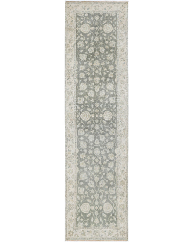 Ziegler 2' 7" X 9' 11" Hand Knotted Wool Rug 2' 7" X 9' 11" (79 X 302) / Grey / Wool