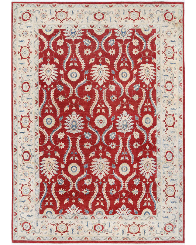Ziegler 8' 9" X 12' 4" Hand Knotted Wool Rug 8' 9" X 12' 4" (267 X 376) / Red / Wool