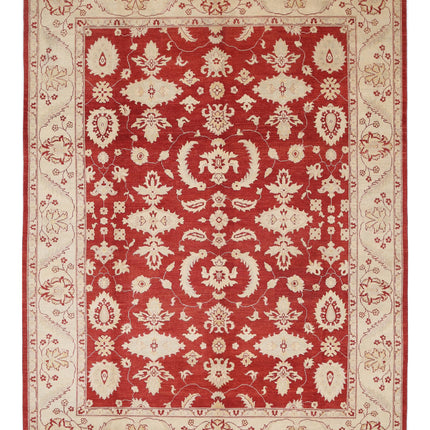 Ziegler 9' 0" X 12' 1" Hand Knotted Wool Rug 9' 0" X 12' 1" (274 X 368) / Red / Wool