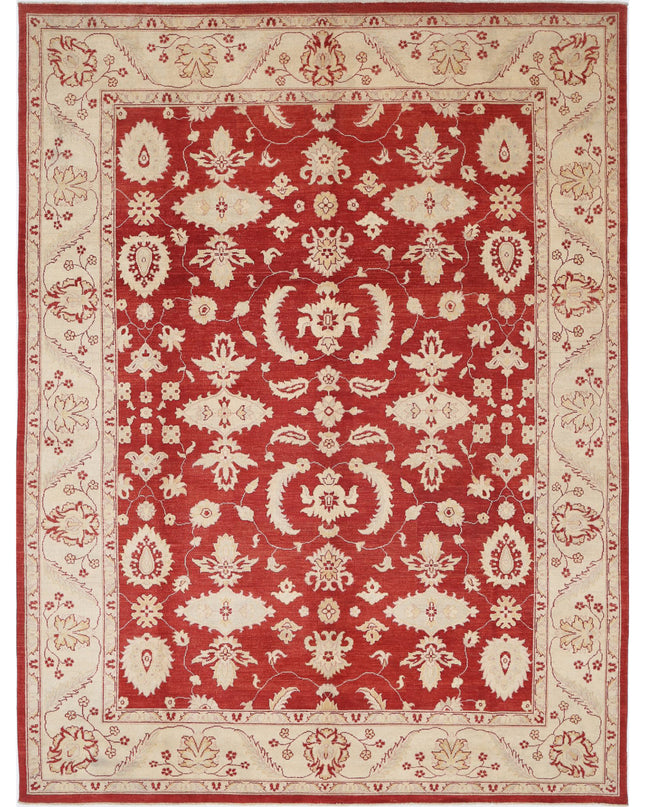 Ziegler 9' 0" X 12' 1" Hand Knotted Wool Rug 9' 0" X 12' 1" (274 X 368) / Red / Wool
