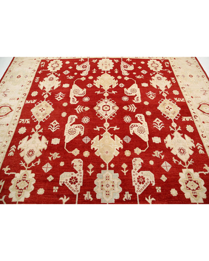 Ziegler 9' 0" X 9' 3" Hand Knotted Wool Rug 9' 0" X 9' 3" (274 X 282) / Red / Wool
