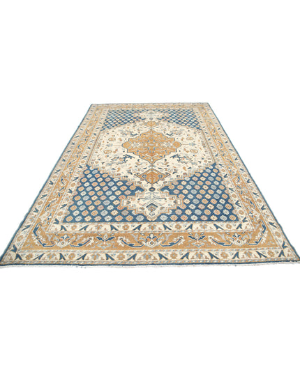 Ziegler 7' 0" X 10' 5" Hand Knotted Wool Rug 7' 0" X 10' 5" (213 X 318) / Blue / Wool