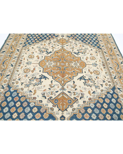 Ziegler 7' 0" X 10' 5" Hand Knotted Wool Rug 7' 0" X 10' 5" (213 X 318) / Blue / Wool