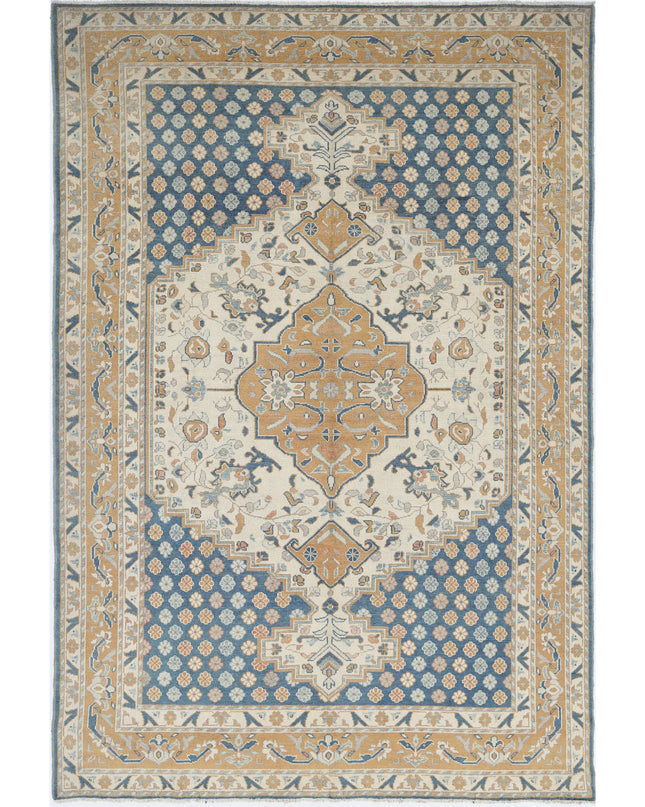 Ziegler 7' 0" X 10' 5" Hand Knotted Wool Rug 7' 0" X 10' 5" (213 X 318) / Blue / Wool