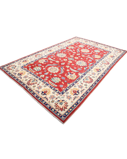 Ziegler 6' 8" X 10' 4" Hand Knotted Wool Rug 6' 8" X 10' 4" (203 X 315) / Red / Wool