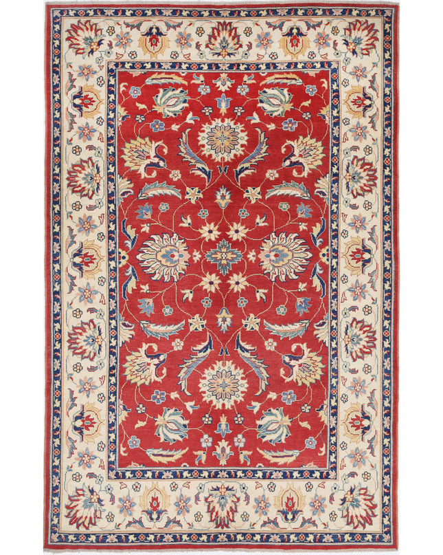 Ziegler 6' 8" X 10' 4" Hand Knotted Wool Rug 6' 8" X 10' 4" (203 X 315) / Red / Wool
