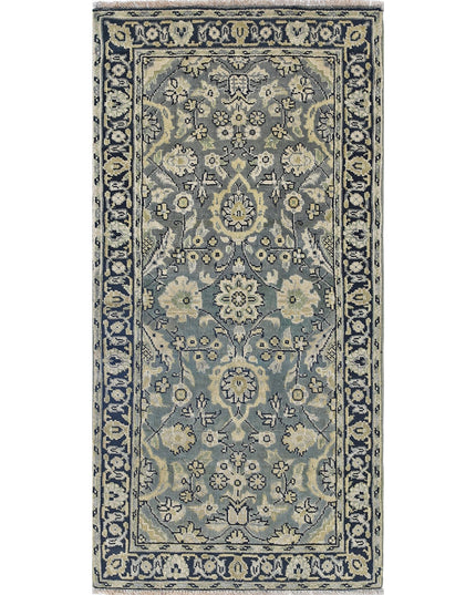 Ziegler 1' 11" X 3' 11" Hand Knotted Wool Rug 1' 11" X 3' 11" (59 X 119) / Green / Wool