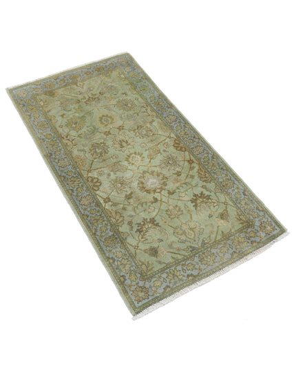 Ziegler 2' 0" X 3' 9" Hand Knotted Wool Rug 2' 0" X 3' 9" (61 X 114) / Green / Wool