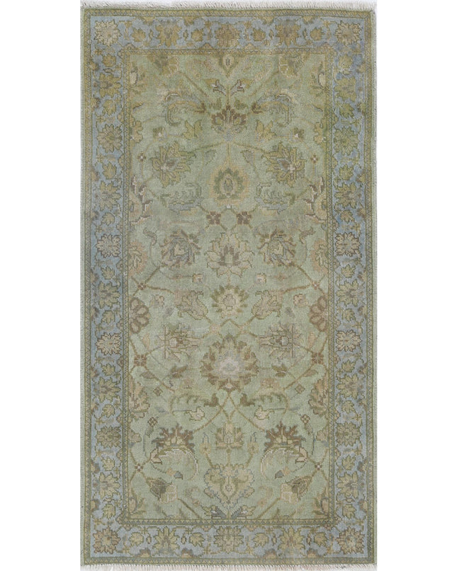 Ziegler 2' 0" X 3' 9" Hand Knotted Wool Rug 2' 0" X 3' 9" (61 X 114) / Green / Wool