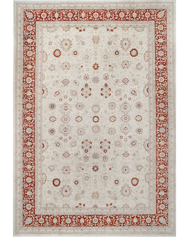 Ziegler 15' 0" X 21' 6" Hand Knotted Wool Rug 15' 0" X 21' 6" (457 X 655) / Ivory / Wool