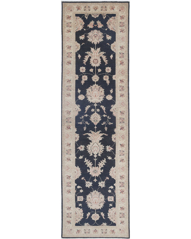 Ziegler 2' 7" X 9' 7" Hand Knotted Wool Rug 2' 7" X 9' 7" (79 X 292) / Black / Wool