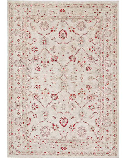 Ziegler 8' 4" X 11' 10" Hand Knotted Wool Rug 8' 4" X 11' 10" (254 X 361) / Ivory / Wool