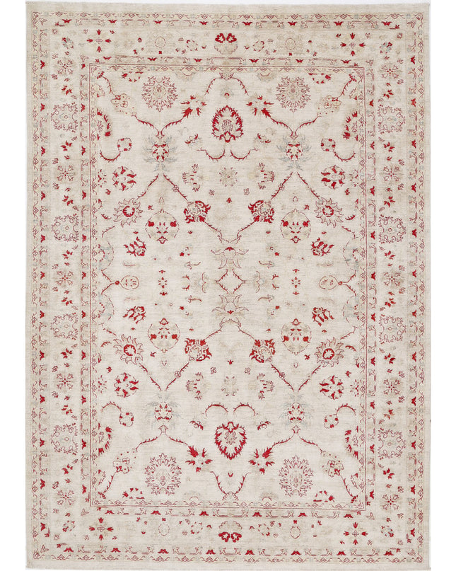 Ziegler 8' 4" X 11' 10" Hand Knotted Wool Rug 8' 4" X 11' 10" (254 X 361) / Ivory / Wool