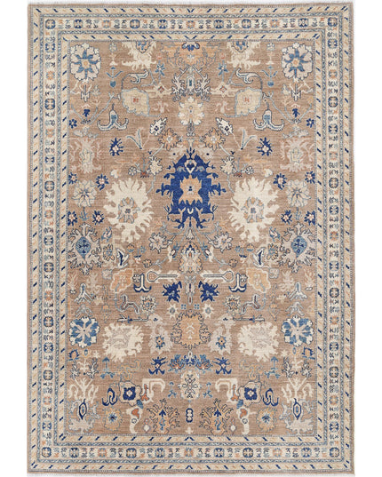 Ziegler 6' 5" X 9' 4" Hand Knotted Wool Rug 6' 5" X 9' 4" (196 X 284) / Taupe / Wool