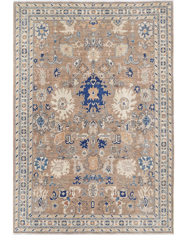 Ziegler 6' 5" X 9' 4" Hand Knotted Wool Rug 6' 5" X 9' 4" (196 X 284) / Taupe / Wool