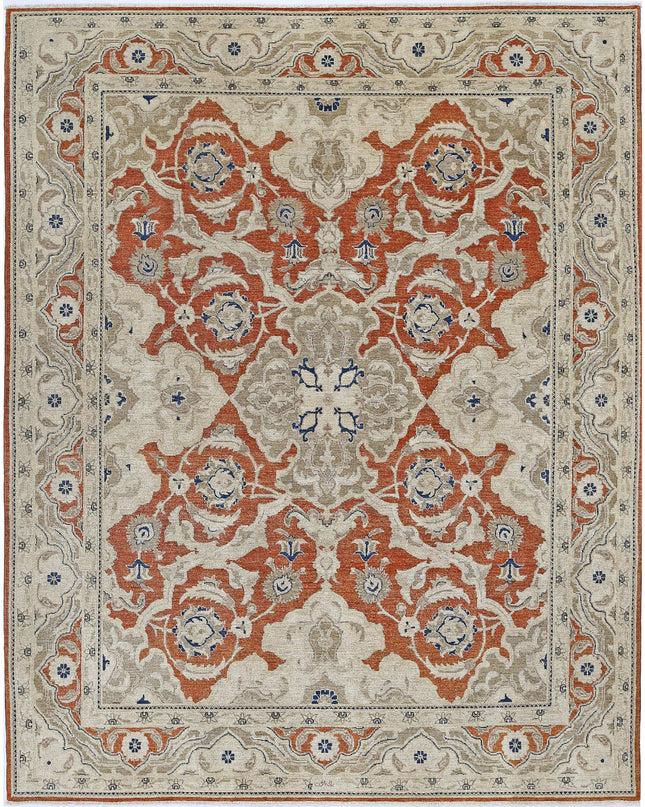 Ziegler 8' 0" X 10' 0" Hand Knotted Wool Rug 8' 0" X 10' 0" (244 X 305) / Rust / Wool
