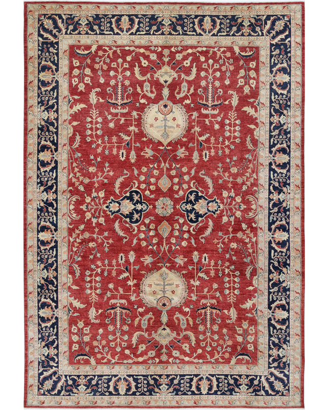Ziegler 11' 6" X 16' 9" Hand Knotted Wool Rug 11' 6" X 16' 9" (351 X 511) / Red / Wool