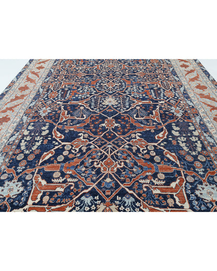 Ziegler 9' 6" X 18' 8" Hand Knotted Wool Rug 9' 6" X 18' 8" (290 X 569) / Blue / Wool